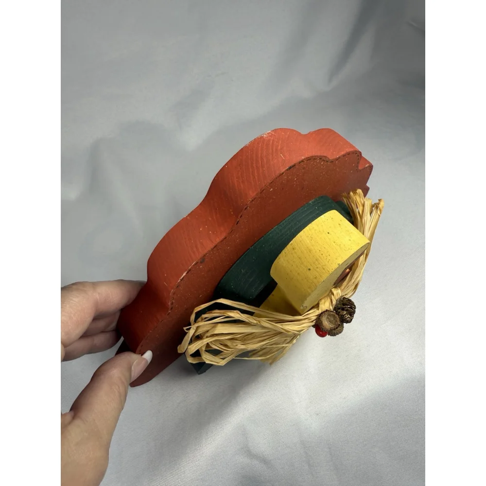 Thanksgiving Wooden Turkey Table decoration- Shelf Sitter - Centerpiece 6” Tall